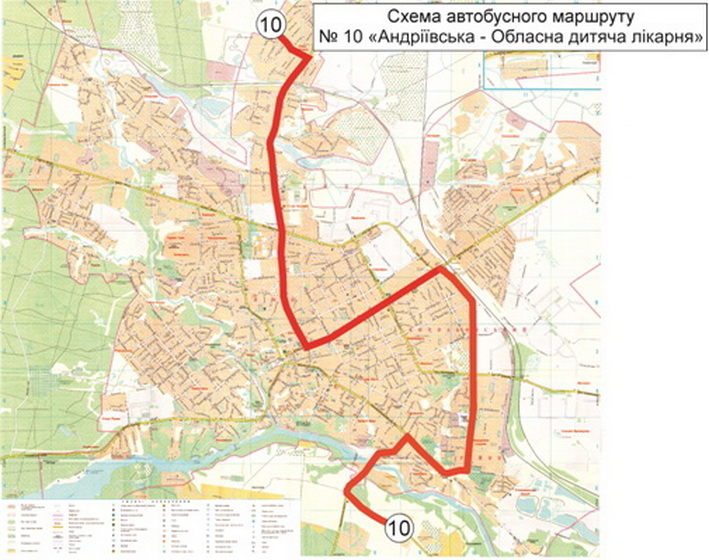 Автобус №10 в Житомирі: Розклад, схема, вартість