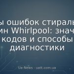 Коды ошибок стиральных машин Whirlpool: значение кодов и способы диагностики