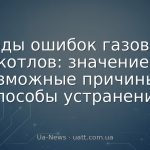 Коды ошибок газовых котлов: значение, возможные причины и способы устранения