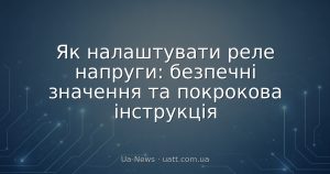 Як налаштувати реле напруги: безпечні значення та покрокова інструкція
