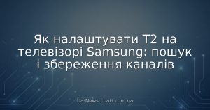 Як налаштувати Т2 на телевізорі Samsung: пошук і збереження каналів